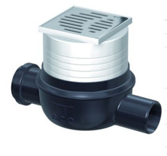 Aco Easyflow Kellerablauf DN50 Sperrwasserhöhe 30 mm seitlicher Zulauf